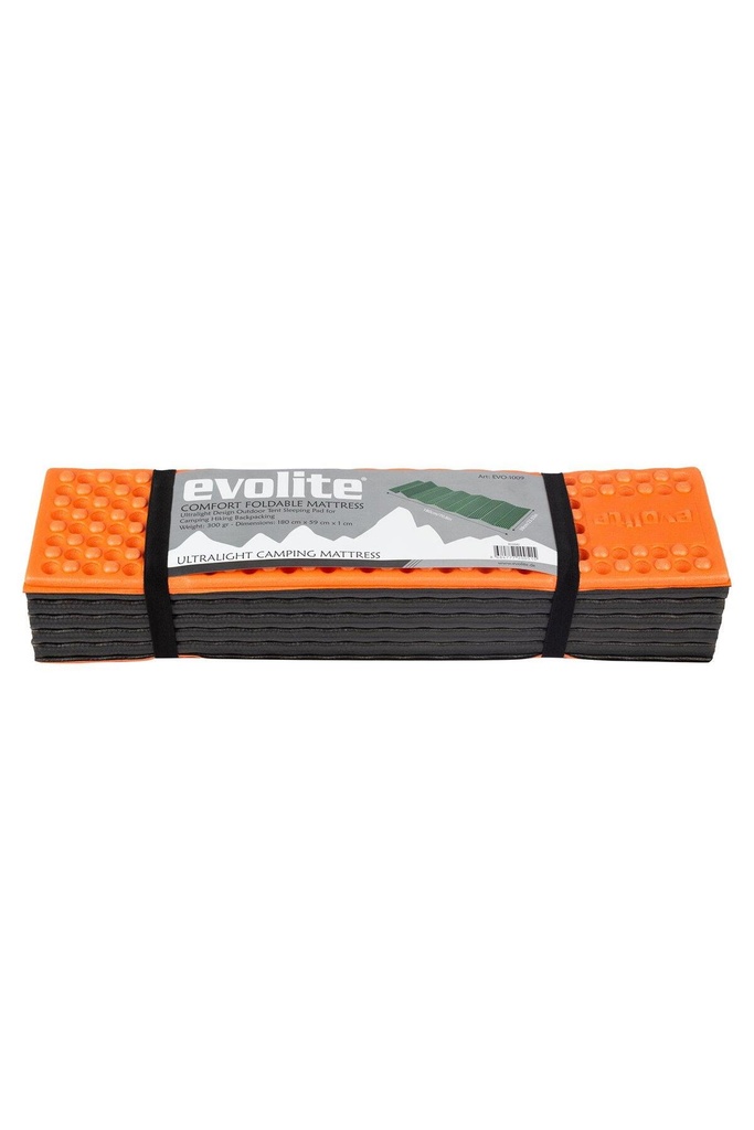 Evolite UltraLight Comfort Katlanır Mat - Siyah/Turuncu