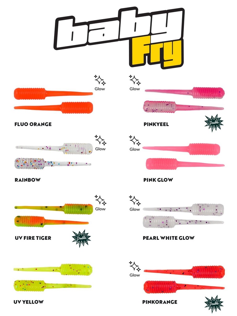 Fujin Baby FRY 2,7cm LRF Silikon Yem Pearl White Glow