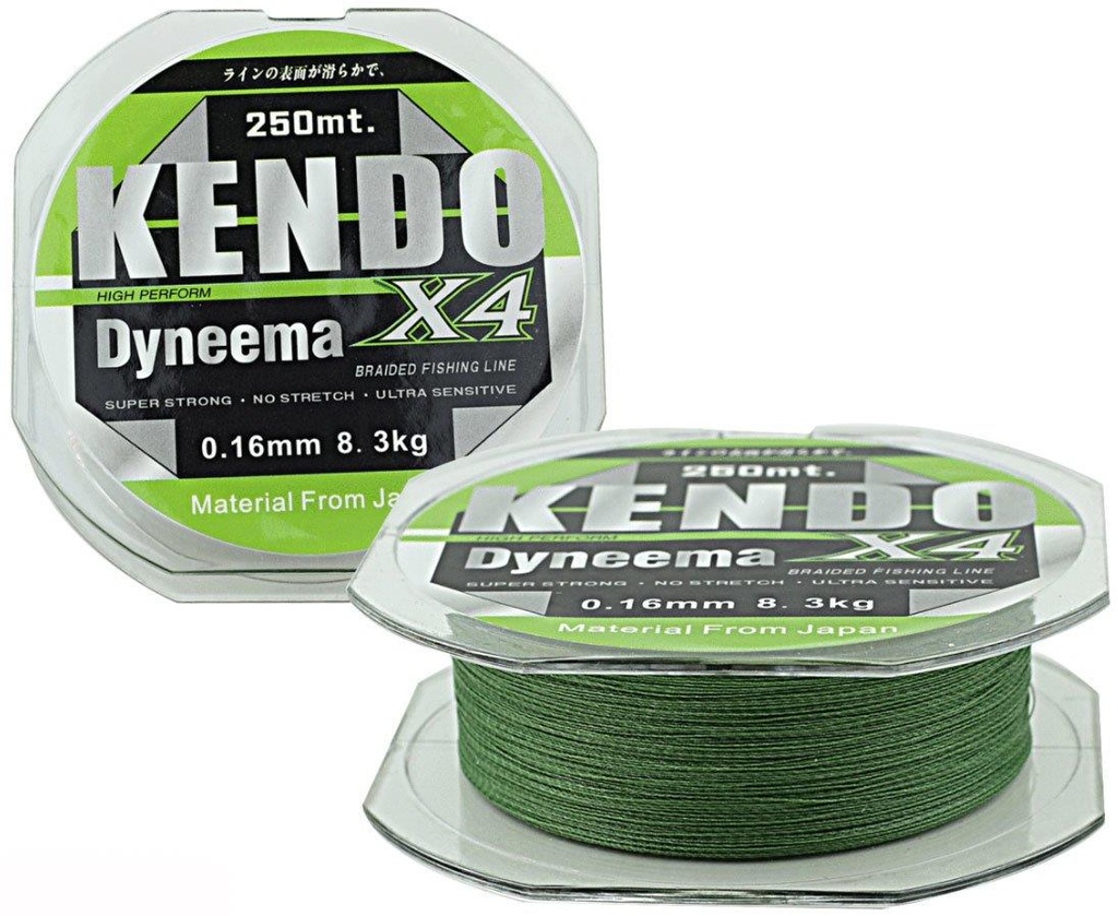 Kendo Dynema 4 Örgü Yeşil 120Mt İp Misina