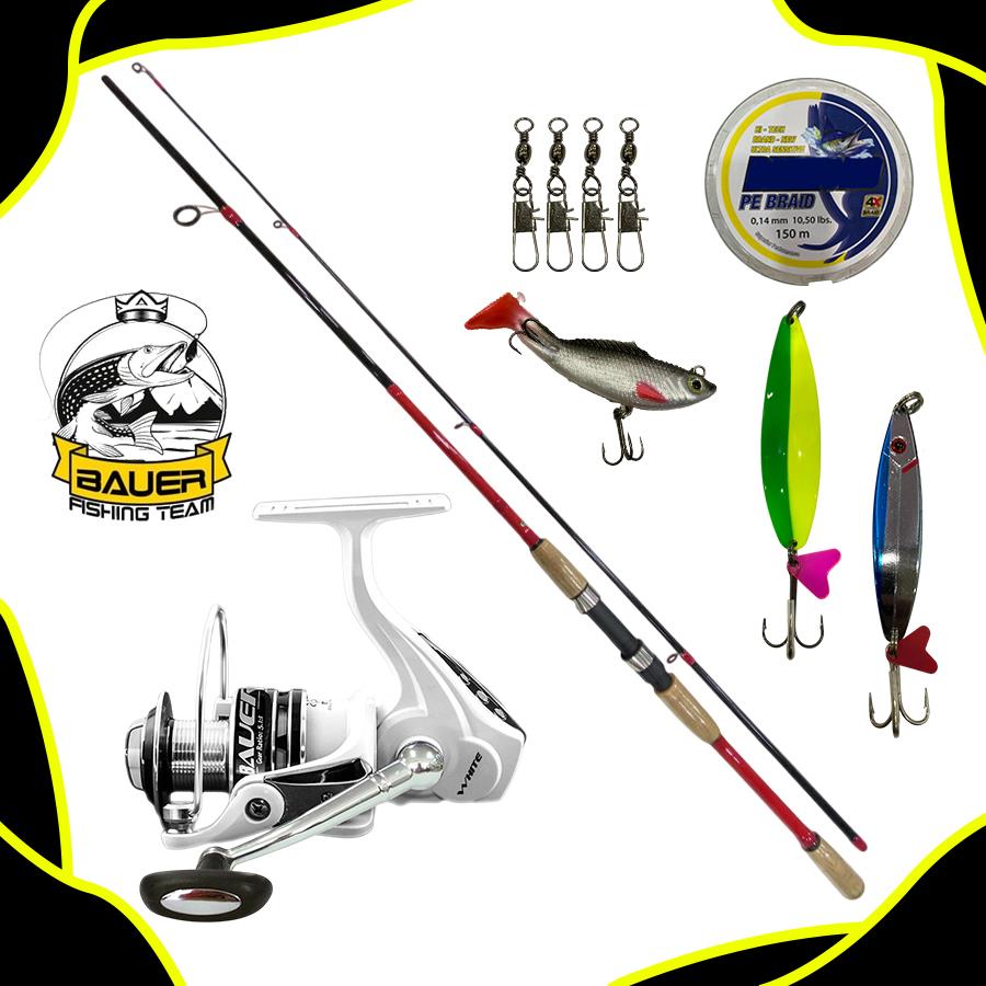 Bauer White 30 Kojiro 210 Cm 10-40 Spin Olta Takımı Seti