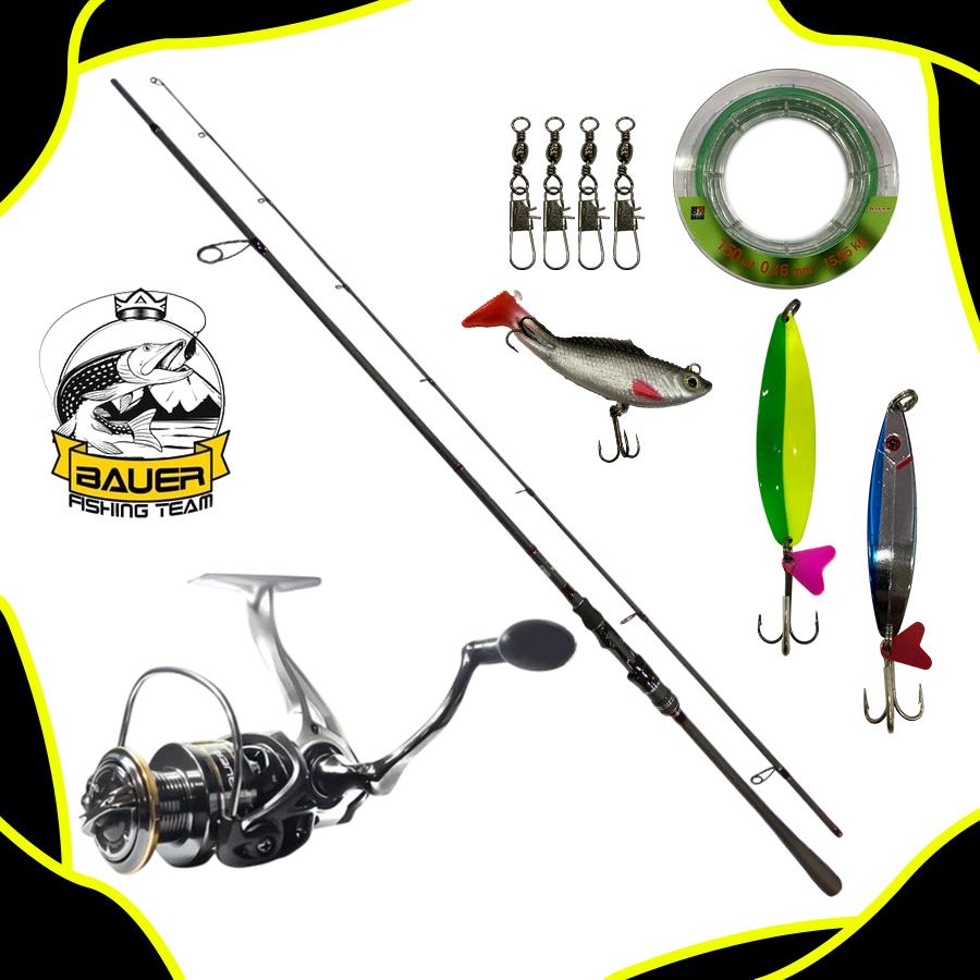 Bauer Rocha 3000 Quadro 240 Cm 15-40 Gr Spin Olta Takımı Seti