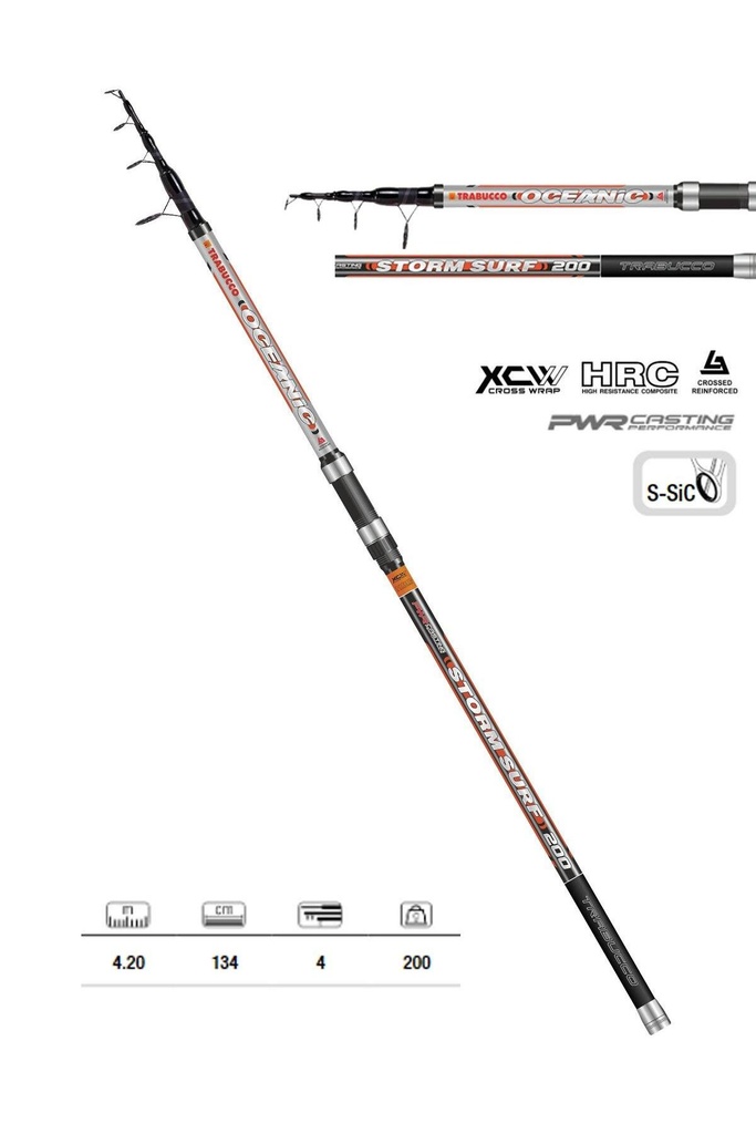 Trabucco Oceanic Storm Surf 420cm 200gr Teleskopik Surf Kamışı