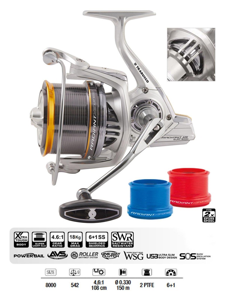 Trabucco Radiant XS Surf 8000 Surf Olta Makinesi 