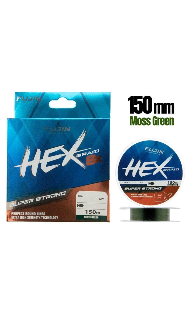 Fujin Hex Braid 4x 150mt Moss Green PE İp Misina